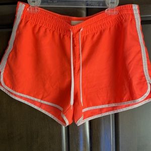 Retro style 80s running shorts with piping and drawstring waist